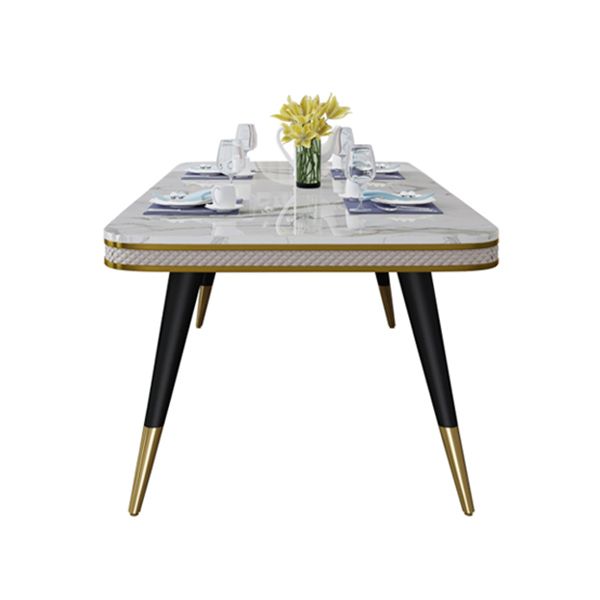 Contemporary Dining Table Sets with Sintered Stone Table and Cushion Chairs Clearhalo 'Dining Room Sets' 'Dining Tables & Seating' 'dining_room_set' 'furn' 'furn_dining_room_set' 'Furniture' 'furniture_dining_room_set' 'Kitchen & Dining Furniture' 'kitchen&dining_furn' 'kitchen' 1200x1200_fad07493-4697-4ff5-9580-e5794a5c49e5