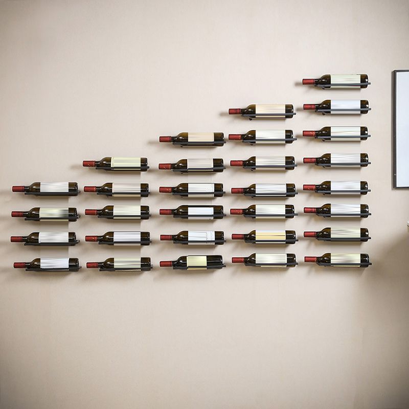 Wall Mounted Metal Contemporary Wine Bottle Holder for Kitchen Clearhalo 'furn' 'furn_wine_racks' 'Furniture' 'Kitchen & Dining Furniture' 'Wine Racks' 'wine_racks' 1200x1200_fad0e5b9-11b1-4092-9d3a-14b8e7f3a48f
