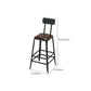 Contemporary Barstool Armless Bar Stool with Black Metal Legs