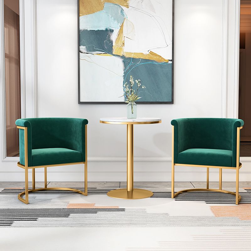 Parsons Velvet Arm Chair Velvet Gold Base Dining Chair for Dining Room Clearhalo 'Dining Chairs' 'Dining Tables & Seating' 'dining_chair' 'furn' 'furn_dining_chair' 'Furniture' 'Kitchen & Dining Furniture' 1200x1200_fad43976-9064-459c-b937-615186f03b60