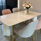 Glam Style Sintered Stone Dining Table with White Rectangle Shape Table for Home Use Clearhalo 'Dining Room Sets' 'Dining Tables & Seating' 'dining_room_set' 'furn' 'furn_dining_room_set' 'Furniture' 'furniture_dining_room_set' 'Kitchen & Dining Furniture' 'kitchen&dining_furn' 'kitchen' 1200x1200_fad5729f-b52a-4581-bfba-eb1022c34b04