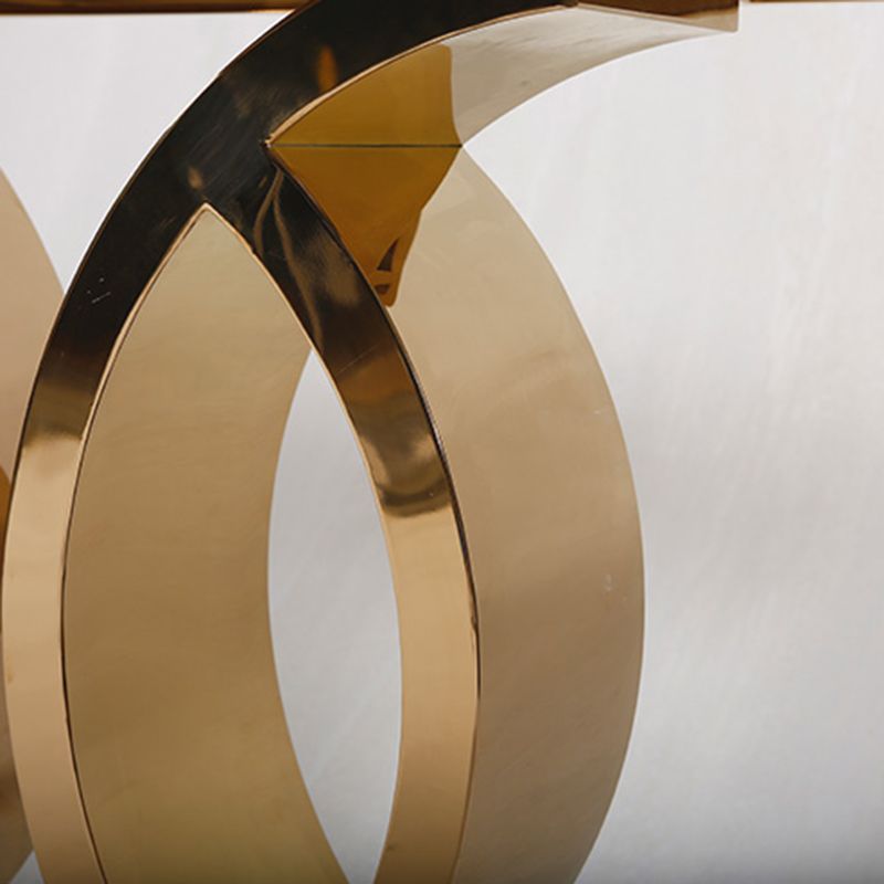 Tavolo console in marmo glam rettangolo 16 "w tavolo accento per sala