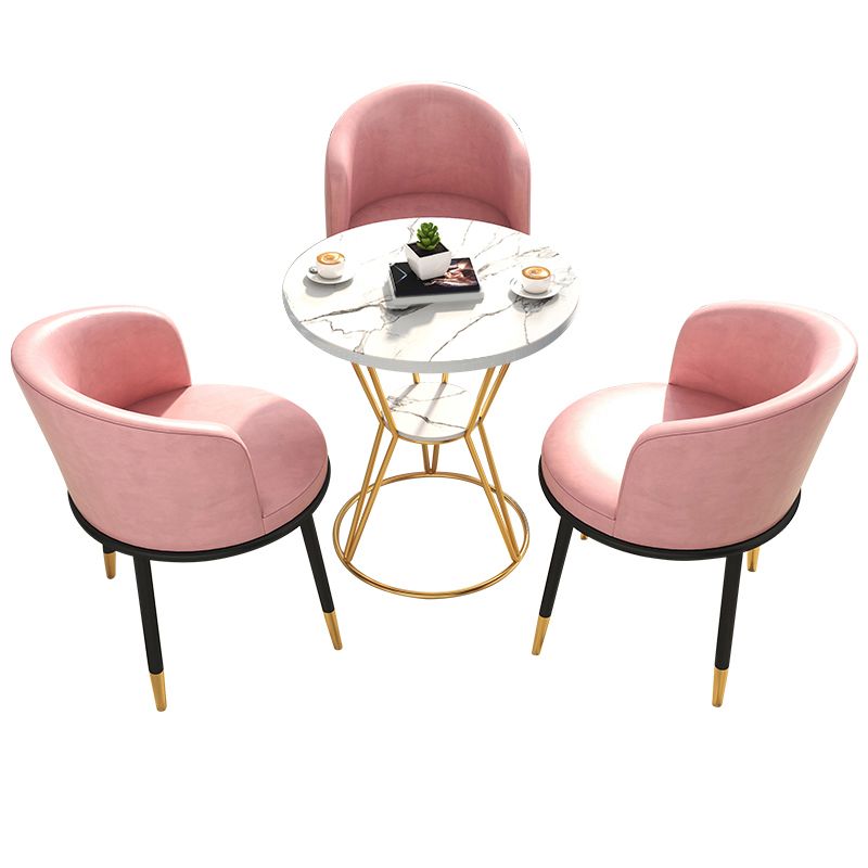 Juego de mesa de comedor de piedra blanca 1/2/4 piezas de comedor moderno