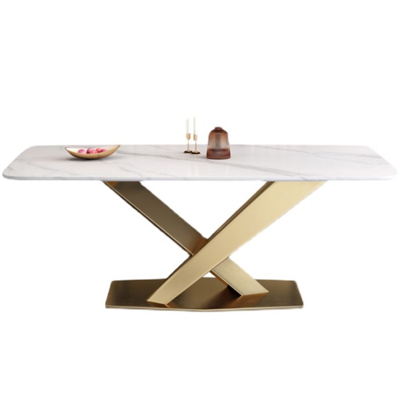 Sintered Stone White Dining Table Simplicity Pedestal Table for Dining Room Clearhalo ' dining_table' 'Dining Tables & Seating' 'Dining Tables' 'furn' 'furn_dining_table' 'Furniture' 'furniture_dining_table' 'Kitchen & Dining Furniture' 'kitchen&dining_furn' 'kitchen' 'kitchen_dining_table' 1200x1200_fad925b7-1f75-4793-bbd6-6cd3af917995