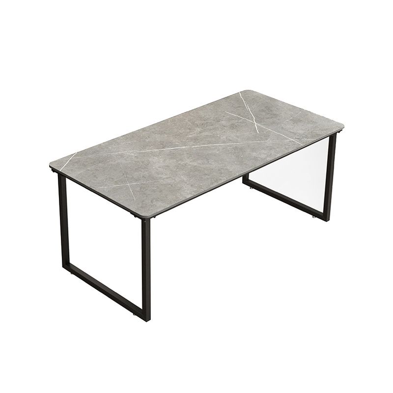 Stone Rectangular Writing Desk Modern 29.53" Tall Office Desk with Sled Base Clearhalo 'furn' 'furn_office_desk' 'Furniture' 'Office Desks' 'Office Furniture' 'office_desk' 1200x1200_fad9d229-1630-4568-aef9-bf11c45fbecd
