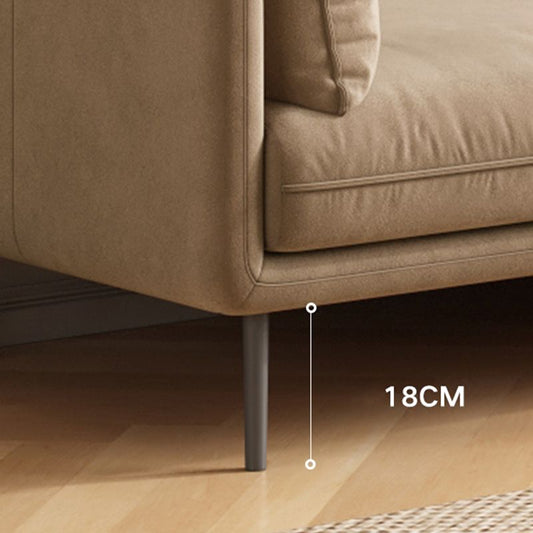 Eigentijdse eenvoudige kussens sofa smokingarm faux lederen zitplaatsen