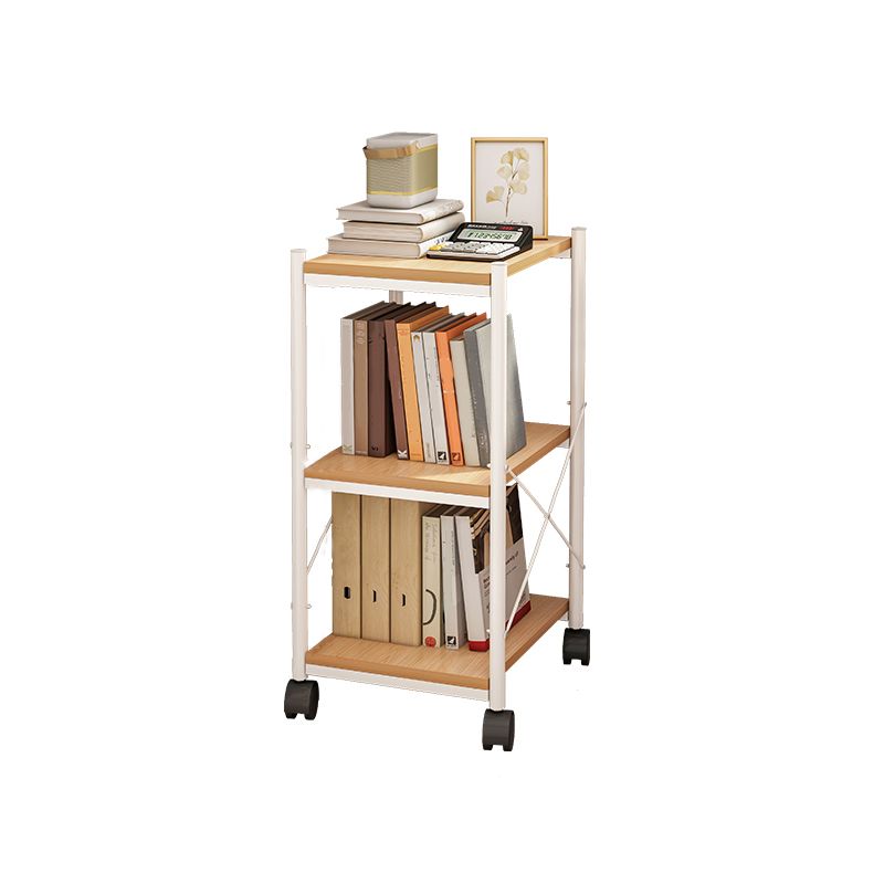 Scandinavian Style Etagere Bookcase Metal Open Back Bookshelf with Wheels Clearhalo 'Bookcases' 'furn' 'furn_bookcases' 'Furniture' 'furniture_bookcases' 'Office Furniture' 1200x1200_fadd4fe8-2249-4ca8-9750-dadb77d14db0