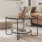Modern 1 Single Frame Coffee Table Round Cocktail Table with Storage Clearhalo 'Coffee & Accent Tables' 'Coffee Tables' 'coffee_tables' 'furn' 'furn_coffee_tables' 'Furniture' 'furniture_coffee_tables' 'Living Room Furniture' 1200x1200_fadef603-9e3e-40d2-a30f-9d2071d0434b