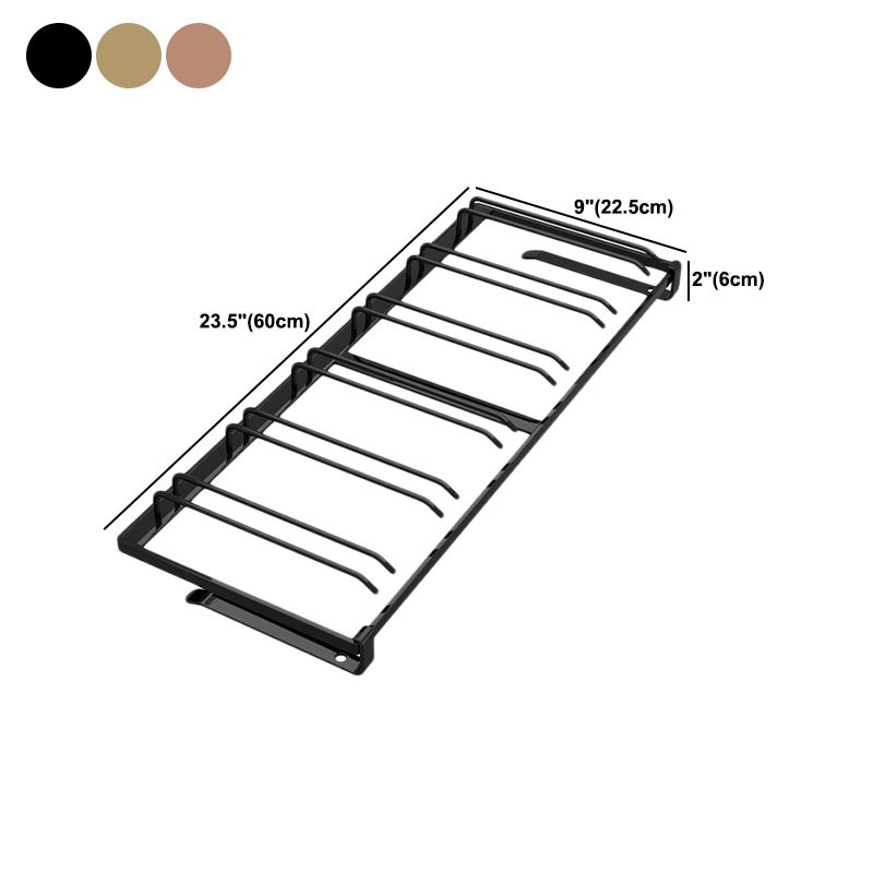 Porta moderna in vetro in metallo e staminato per il vino appeso per cucina