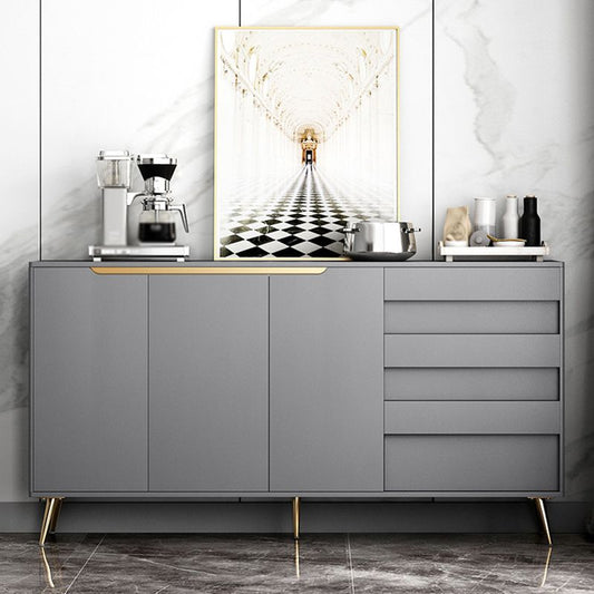 Moderno legno ingegnerizzato da 33,4 "h buffet a buffet a 3 cassetti a 3-cassetto server buffet