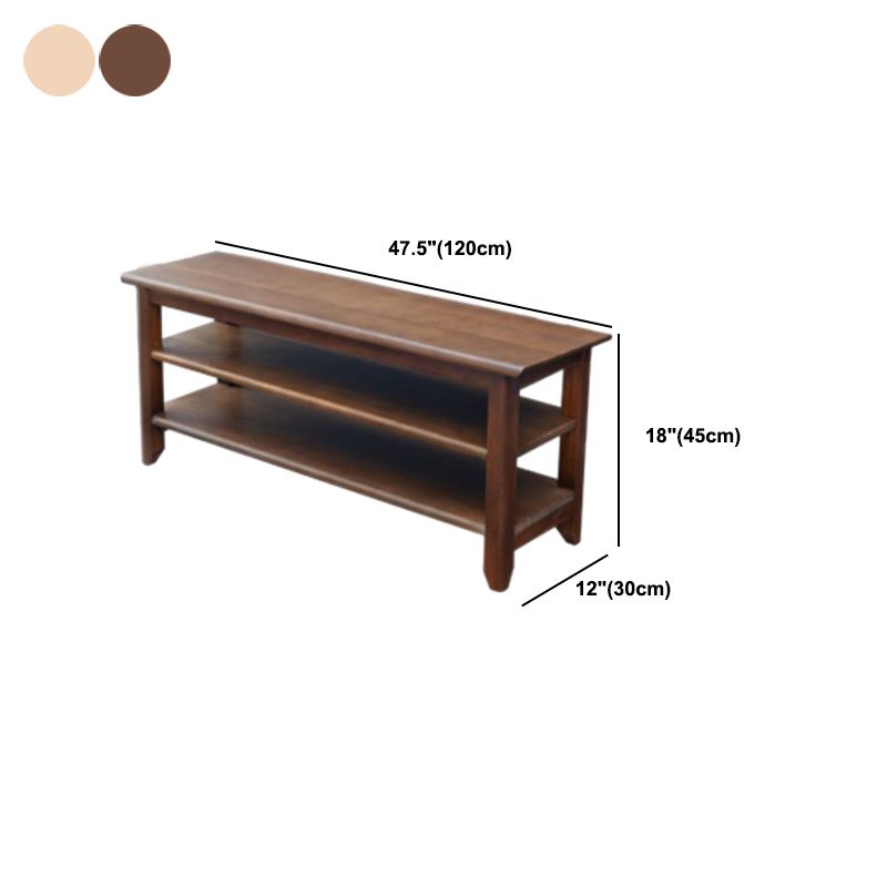 Contemporary Seating Bench Solid Wood Rectangle Bench with Storage Clearhalo 'Benches' 'Chairs & Seating' 'furn' 'furn_benches' 'Furniture' 'Living Room Furniture' 1200x1200_fae02a5f-d9db-4078-8da0-309b31a932bf