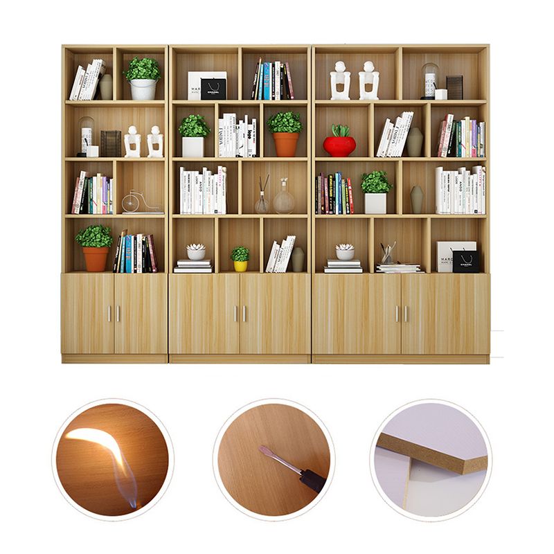 Closed Wooden Bookshelf Nordic Home Living Room Standard Bookcase