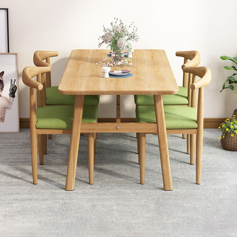 Rectangle Contemporary MDF Dining Room Set Standard Height Dining Furniture Set with Trestle Base Clearhalo 'Dining Room Sets' 'Dining Tables & Seating' 'dining_room_set' 'furn' 'furn_dining_room_set' 'Furniture' 'furniture_dining_room_set' 'Kitchen & Dining Furniture' 'kitchen&dining_furn' 'kitchen' 1200x1200_fae3eac5-4ae5-48e2-b970-5bd158484a7b