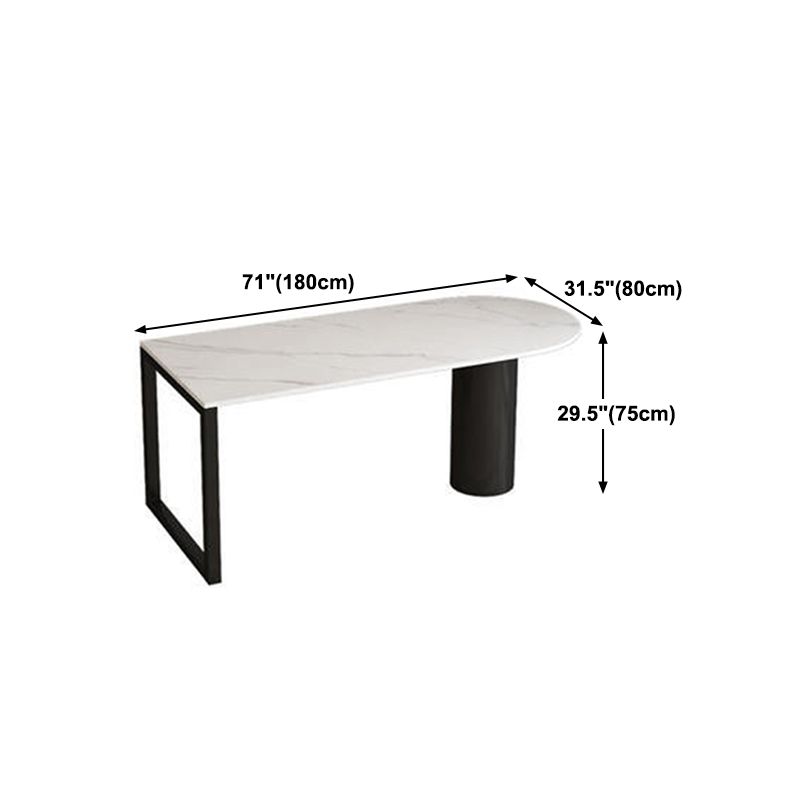 Free Form Sintered Stone Top Dining Table Modern Table with Metal Base Clearhalo ' dining_table' 'Dining Tables & Seating' 'Dining Tables' 'furn' 'furn_dining_table' 'Furniture' 'furniture_dining_table' 'Kitchen & Dining Furniture' 'kitchen&dining_furn' 'kitchen' 'kitchen_dining_table' 1200x1200_fae417b2-9576-44df-ab76-511fba326e79