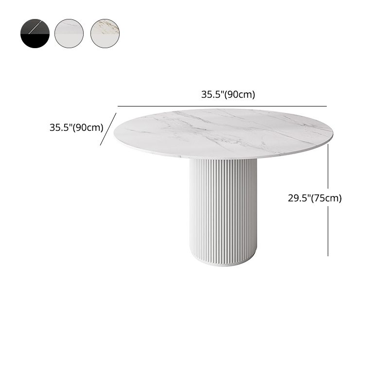 Modern 1/5 Pieces Dining Set Round Stone Dining Table for Dining Room Clearhalo 'Dining Room Sets' 'Dining Tables & Seating' 'dining_room_set' 'furn' 'furn_dining_room_set' 'Furniture' 'furniture_dining_room_set' 'Kitchen & Dining Furniture' 1200x1200_fae6c5b9-f97a-456a-a251-c93ce8f6f974