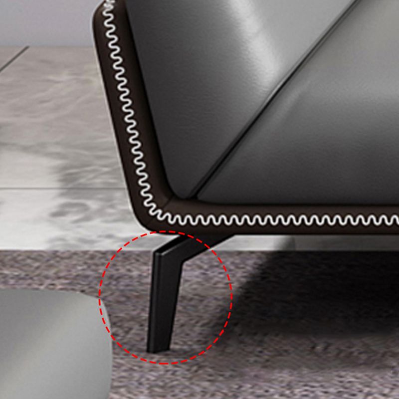 Contemporary Gray Upholstered Sofa Pillow Back Couch with Flared Arms for Living Room Clearhalo 'furn' 'furn_sofas' 'Furniture' 'furniture_sofas' 'Living Room Furniture' 'Sofa' 'sofas' 1200x1200_faea72df-947b-4f46-a599-2dfe98ee0835