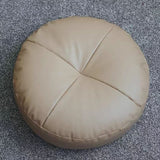Modern Pouf Ottoman Leather Upholstered Solid Color Round Ottoman Clearhalo 'furn' 'furn_ottomans_poufs' 'Furniture' 'Living Room Furniture' 'Ottomans & Poufs' 'ottomans_poufs' 1200x1200_faea7ade-67b1-4537-a231-1a603181663c