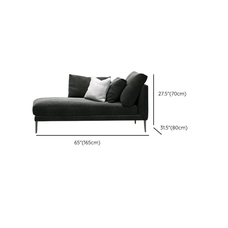 Noir contemporain avec bras chaise outrière en bois haut les bras pour le salon de la chambre