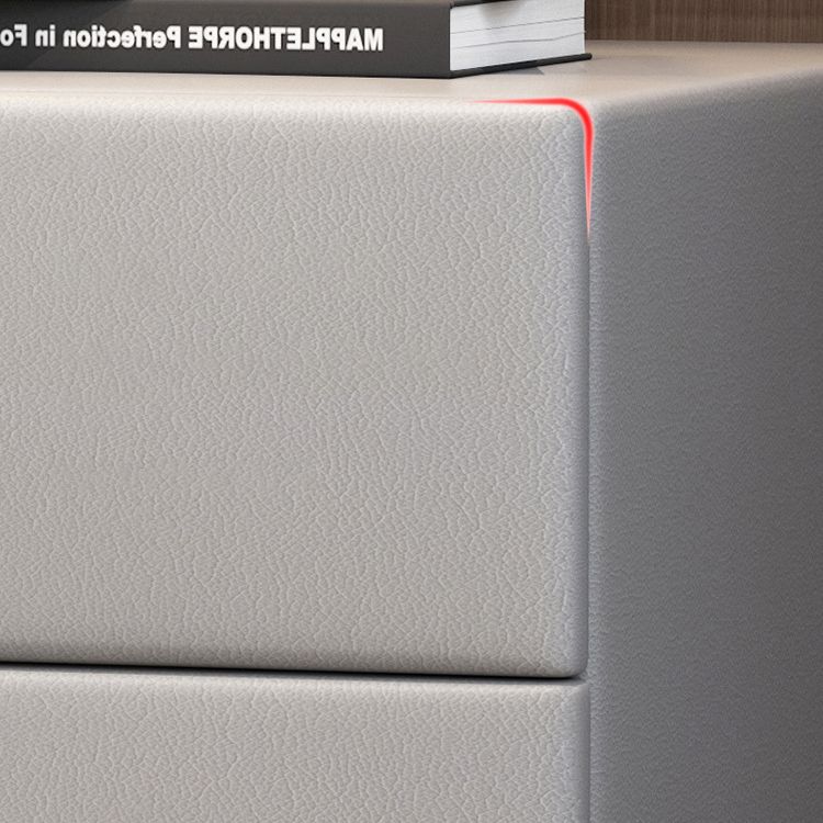 Mesa moderna de la noche de madera maciza Mesa de mesa con 2 cajones