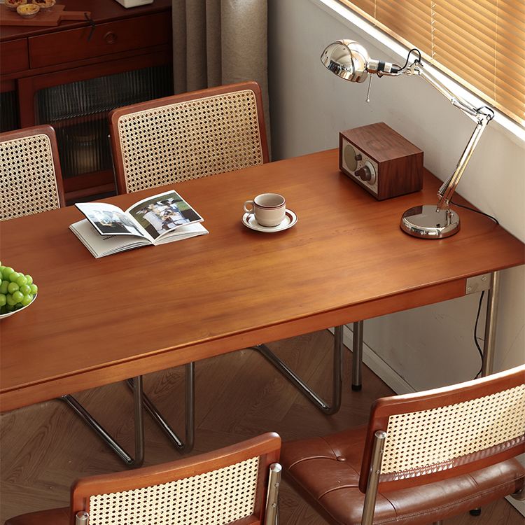 Modern Rectangle Dining Table with Stainless Steel Leg for Living Room Clearhalo 'Dining Tables & Seating' 'Dining Tables' 'dining_table' 'furn' 'furn_dining_table' 'Furniture' 'Kitchen & Dining Furniture' 1200x1200_faec264c-fb20-457b-abe2-d023d234ff45