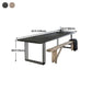 Metal Industrial Rectangle Dining Table Wood Top Indoor Table with Sled Clearhalo ' dining_table' 'Dining Tables & Seating' 'Dining Tables' 'furn' 'furn_dining_table' 'Furniture' 'furniture_dining_table' 'Kitchen & Dining Furniture' 'kitchen&dining_furn' 'kitchen' 'kitchen_dining_table' 1200x1200_faed8dec-2398-42c8-9df1-d61ce215a3a6
