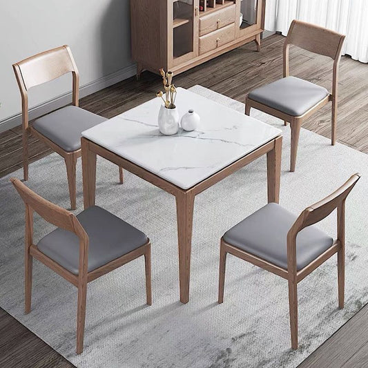 Contemporary Wood Dining Room Chairs Armless Open Back Dining Side Chair