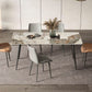 Simplicity Rectangle Dining Room Table Grey Sintered Stone Table with 4 Black Legs Clearhalo ' dining_table' 'Dining Tables & Seating' 'Dining Tables' 'furn' 'furn_dining_table' 'Furniture' 'furniture_dining_table' 'Kitchen & Dining Furniture' 'kitchen&dining_furn' 'kitchen' 'kitchen_dining_table' 1200x1200_faf3d7e2-6c71-427d-aa9c-9724637de0d7