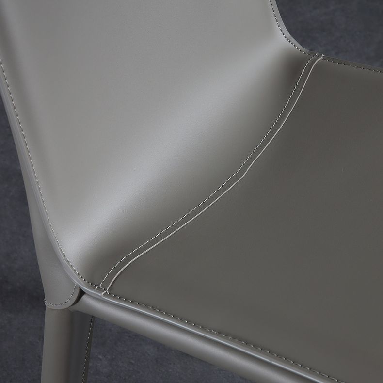 Contemporary Leather Curved Side Chair Matte Finish Parsons Chair Clearhalo ' kitchen&dining_furn' 'Dining Chairs' 'Dining Tables & Seating' 'dining_chair' 'furn' 'furn_dining_chair' 'Furniture' 'furniture_dining_chair' 'Kitchen & Dining Furniture' 'kitchen' 1200x1200_faf482ba-8e7e-4b77-aa39-ac9fde3e1eda