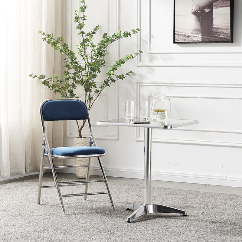 Moderne stalen bureaustoel met mid achterkant en lederen thuisbureau stoel