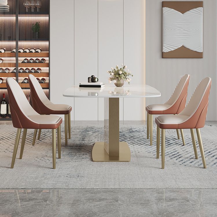 Luxurious Sintered Stone Top Dining Set Rectangle 1/4/5/7 Pieces Dinette Table Set Clearhalo 'Dining Room Sets' 'Dining Tables & Seating' 'dining_room_set' 'furn' 'furn_dining_room_set' 'Furniture' 'Kitchen & Dining Furniture' 1200x1200_faf5d0f4-7316-4138-a98c-6aa908dc2167
