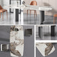 Sintered Stone Dining Table Modern Table in White with Grey Double Pedestal Clearhalo ' dining_table' 'Dining Tables & Seating' 'Dining Tables' 'furn' 'furn_dining_table' 'Furniture' 'furniture_dining_table' 'Kitchen & Dining Furniture' 'kitchen&dining_furn' 'kitchen' 'kitchen_dining_table' 1200x1200_faf62226-cab0-40cf-8e92-66bab66694c5