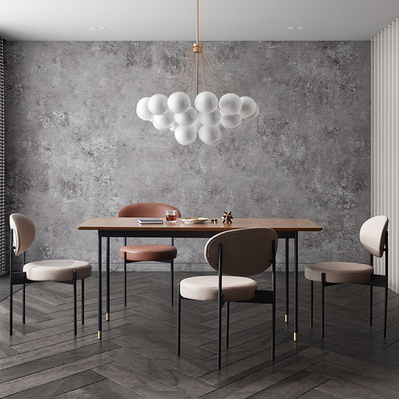 Industriële armloze eetkamerstoelen Open achterstoel