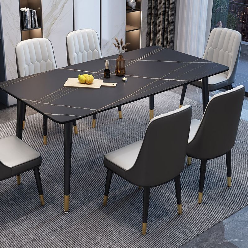 Contemporary Style Dining Site Table Stone Dining Table Rectangle for Dining Room Clearhalo ' dining_table' 'Dining Tables & Seating' 'Dining Tables' 'furn' 'furn_dining_table' 'Furniture' 'furniture_dining_table' 'Kitchen & Dining Furniture' 'kitchen&dining_furn' 'kitchen' 'kitchen_dining_table' 1200x1200_faf6a5c6-8d04-4260-9a6f-9cf3485fd581
