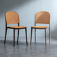 Nordic Style Armless Side Chairs Open Back Chair with Plastic Legs for Home Use