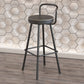 Contemporary Metal Leather Bar Stools Indoor Barstool with Iron Legs and Low Back,1 Piece Clearhalo 'Bar Furniture' 'Bar Stools' 'bar_stools' 'furn' 'furn_bar_stools' 'furniture_bar_stools' 'Kitchen & Dining Furniture' 'kitchen&dining_furn' 'kitchen' 'kitchen_furn' Furniture' 1200x1200_fafbebbd-addb-43df-b3b8-3b28f697a4ad
