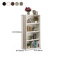 Modern Style Bookshelf Closed Back Wood Bookcase for Home Office