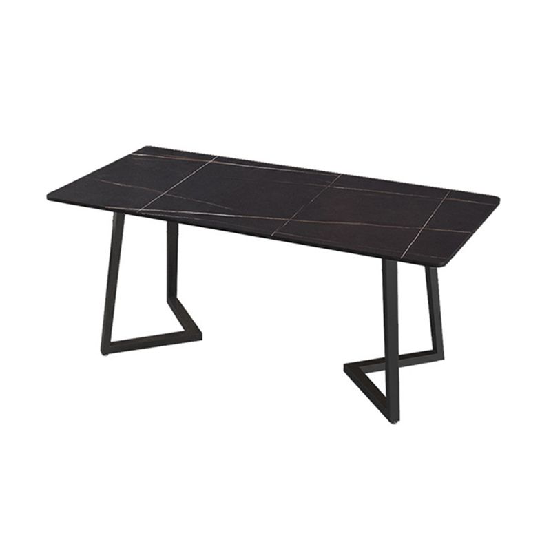 Gepolijste afwerking Dinette set met zwarte stoelen 1/4/5/7 stuks glamour eettafel set