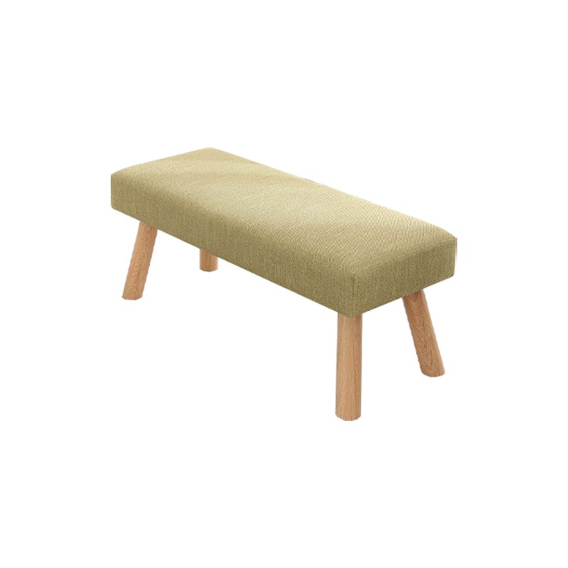 Contemporary Scratch Resistant Ottoman Rectangle Green Pine Wood Cube