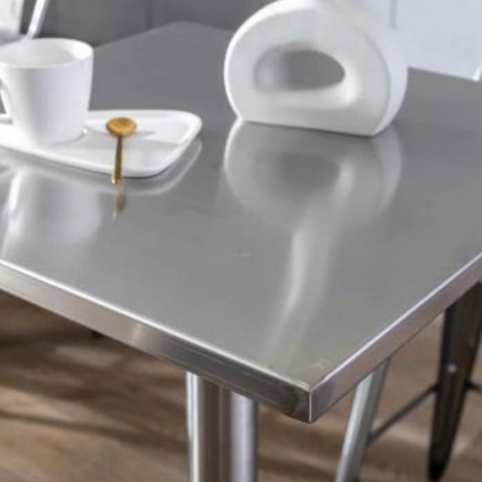 1/2/3/5 Pièces Ensemble de bar industriel tabouret et ensemble de tableaux en acier inoxydable