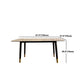 Rectangle Luxury Dining Table Grey Sintered Stone Top Table with 4 Legs