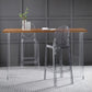Industrial Backrest Armless Counter Chair Plastic Bar Stool with 4 Legs