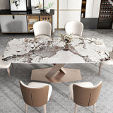 Metal Modern Rectangular Dining Table Sintered Stone Dining Table with Pedestal Base Clearhalo ' dining_table' 'Dining Tables & Seating' 'Dining Tables' 'furn' 'furn_dining_table' 'Furniture' 'furniture_dining_table' 'Kitchen & Dining Furniture' 'kitchen&dining_furn' 'kitchen' 'kitchen_dining_table' 1200x1200_fb0178b9-8003-4e69-b23b-22898c727421