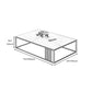 Square/Rectangle Slate Frame 1 Coffee Table Modern Grey and Black Table