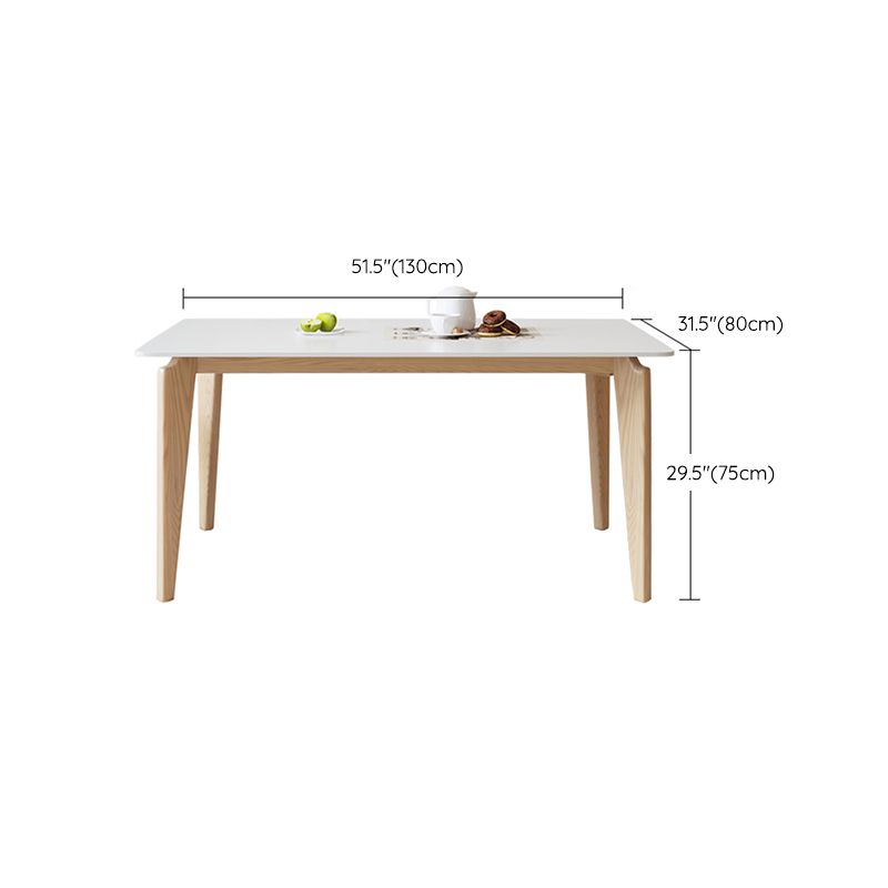 コンテンポラリーダイニングセット1/5 PCSソリッドウッドフレームダイニングテーブルと椅子