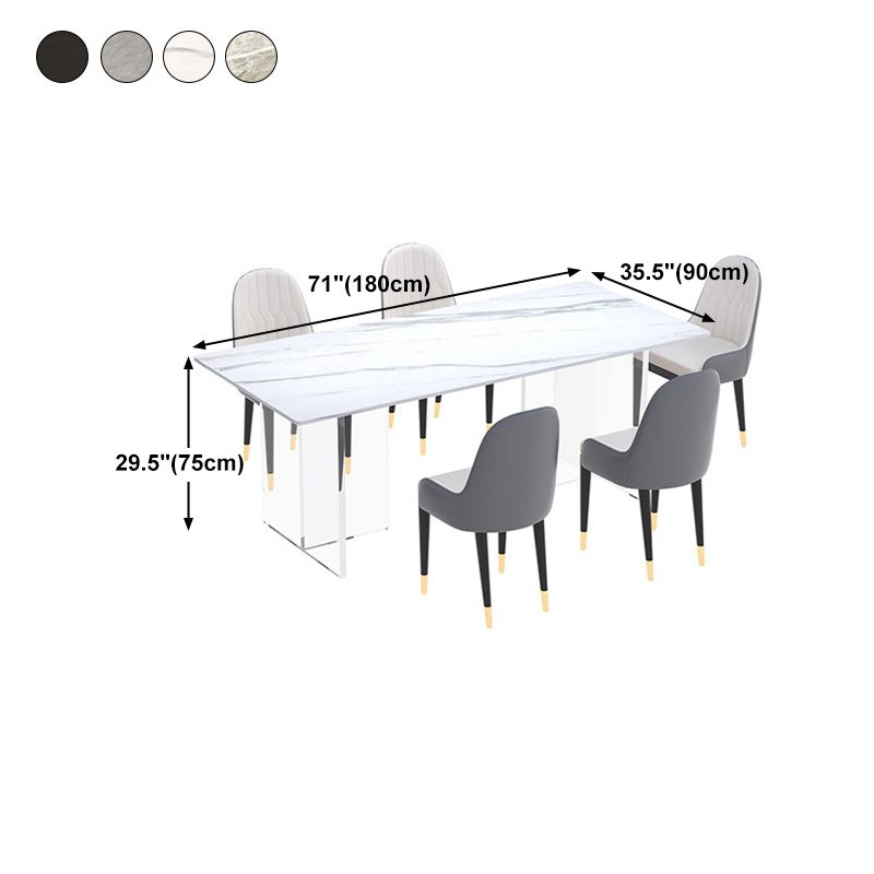 Stone Top Dining Table Traditional Luxury Table with Double Pedestal Base Clearhalo 'Dining Tables & Seating' 'Dining Tables' 'dining_table' 'furn' 'furn_dining_table' 'Furniture' 'furniture_dining_table' 'Kitchen & Dining Furniture' 'kitchen' 'kitchen_dining_table' 1200x1200_fb06ef20-99fa-42d3-8743-c74b5e2e9a1e