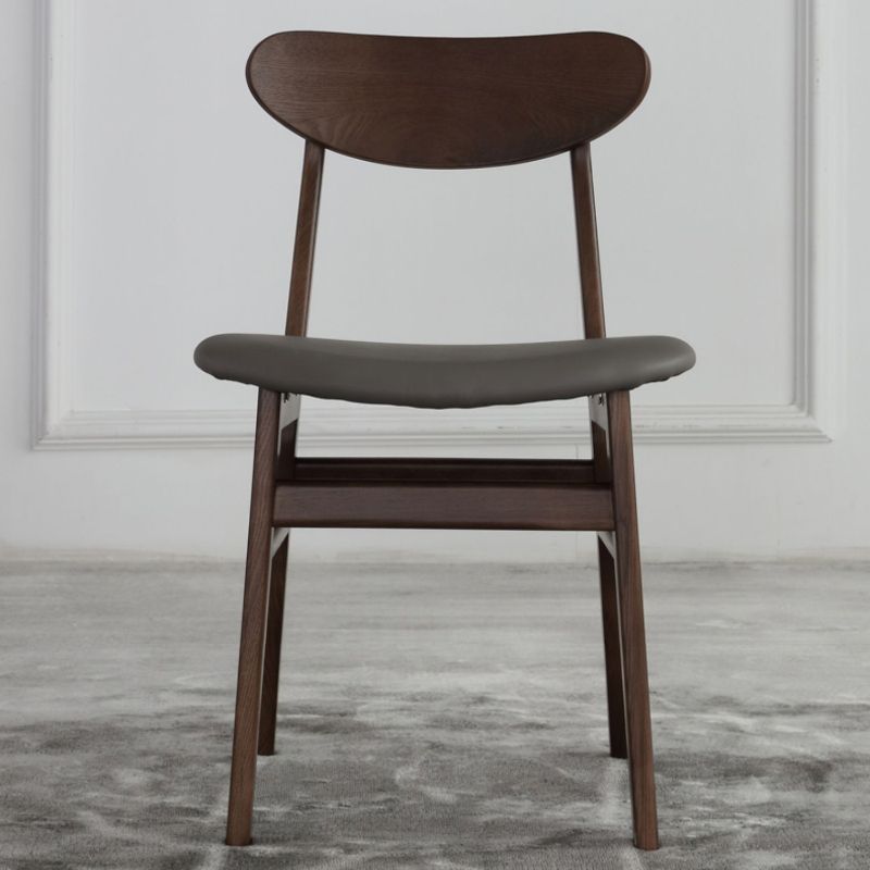 Chaise industrielle sans bras rembourrée chaise à manger en bois massif en bois massif