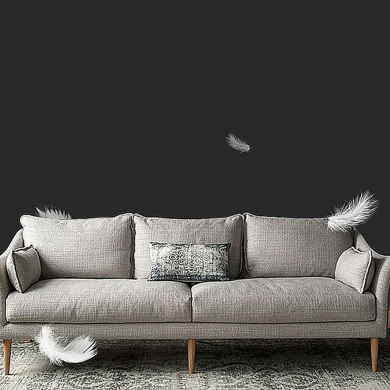 Charles of London Sofa moderne 3-zits stoffen stoffen bank met houten benen