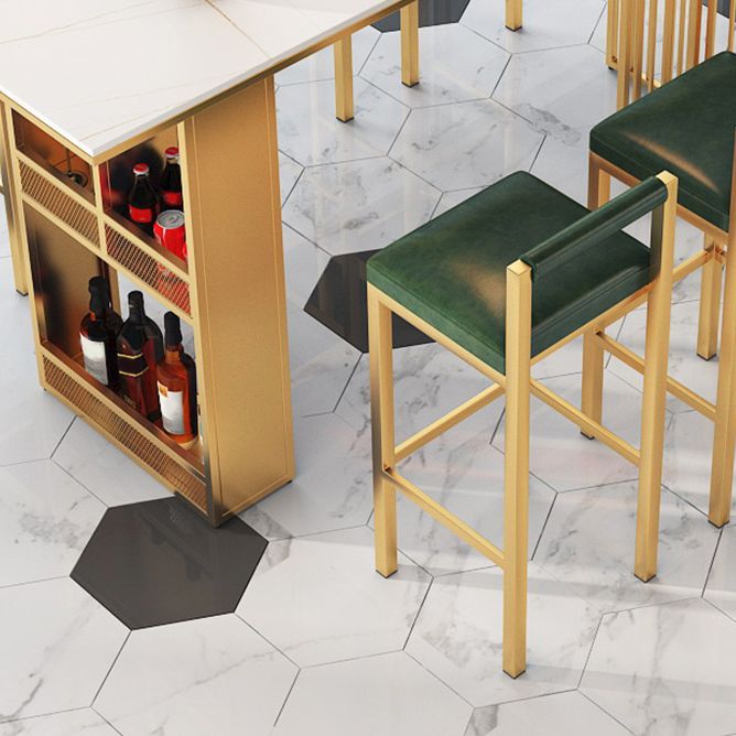 Zeitgenössisches Kneipentisch-Set, 1/2/7-teilig, rechteckiges Tisch- und Hocker-Set