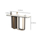 Console di pietra bianca Tavola 1 scaffale 31,5 "tavolo di accento alto per sala
