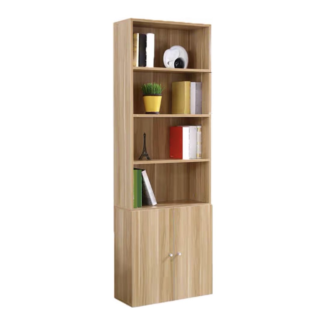 Closed Back Standard Storage Bookcase Nordic Wooden Bookshelf